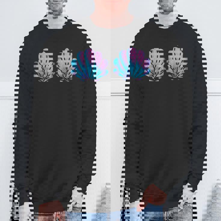 マーメイド貝殻シャツ 貝殻ビキニ 水着 ブラシャツ スウェットシャツ 高齢者への贈り物