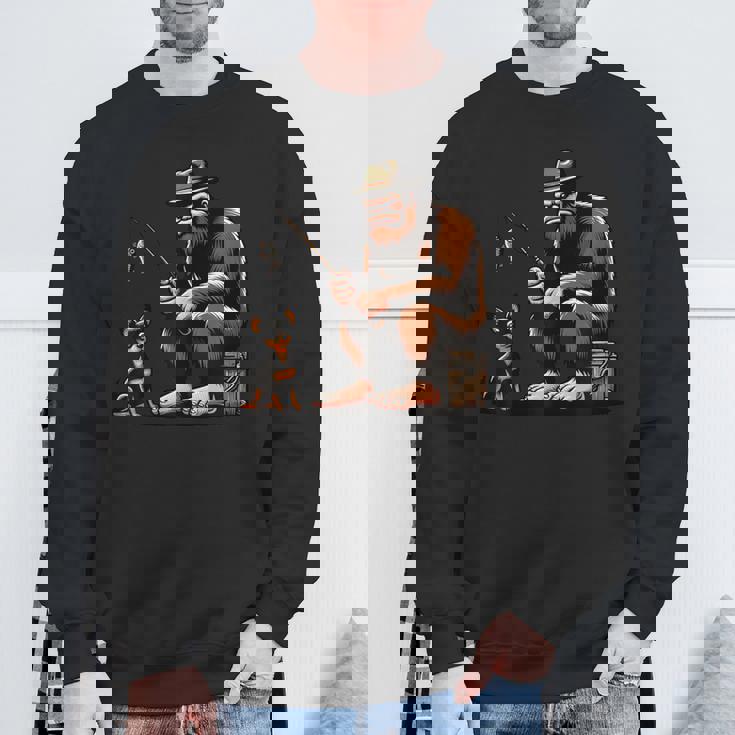 ミニチュア ピンシャー ビッグフット サスカッチ 犬 面白い 釣り スウェットシャツ 高齢者への贈り物