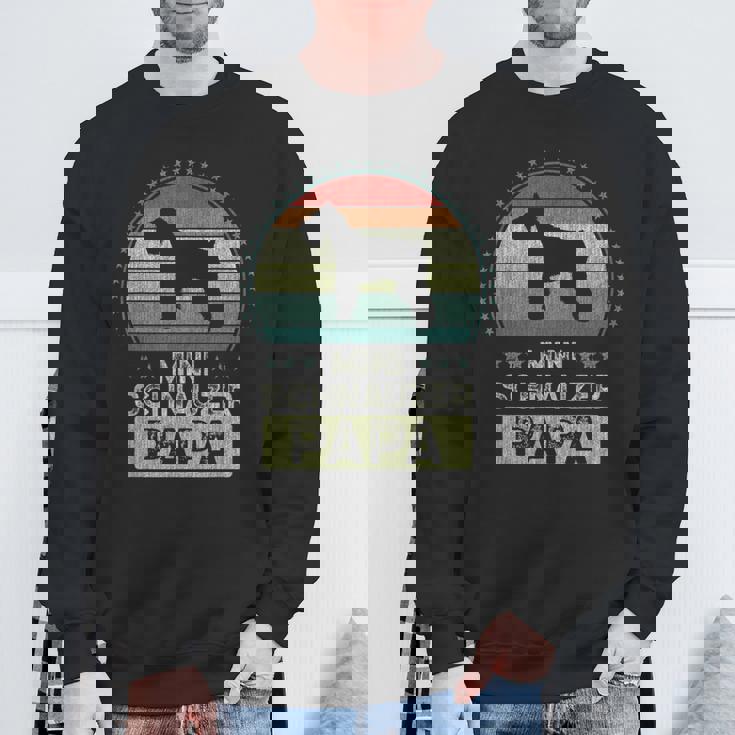 ミニチュアシュナウザー 父の日 ミニチュアシュナウザーパパ スウェットシャツ 高齢者への贈り物