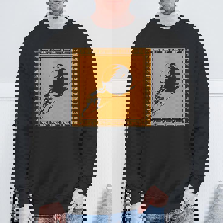 ミニマリストシーシュポス神話 ギリシャ神話 古代ギリシャ美術 スウェットシャツ 高齢者への贈り物