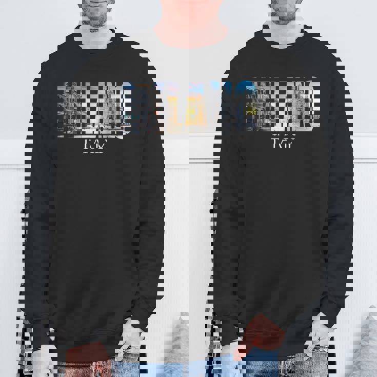 ミラノイタリア-ミラノイタリアファッションイタリアングラフィック スウェットシャツ 高齢者への贈り物