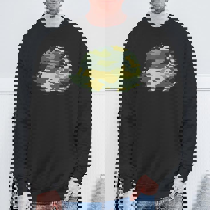 ミリタリー ハリネズミ 迷彩柄 メンズ プリント Us Rodenteteran ギフト スウェットシャツ 高齢者への贈り物