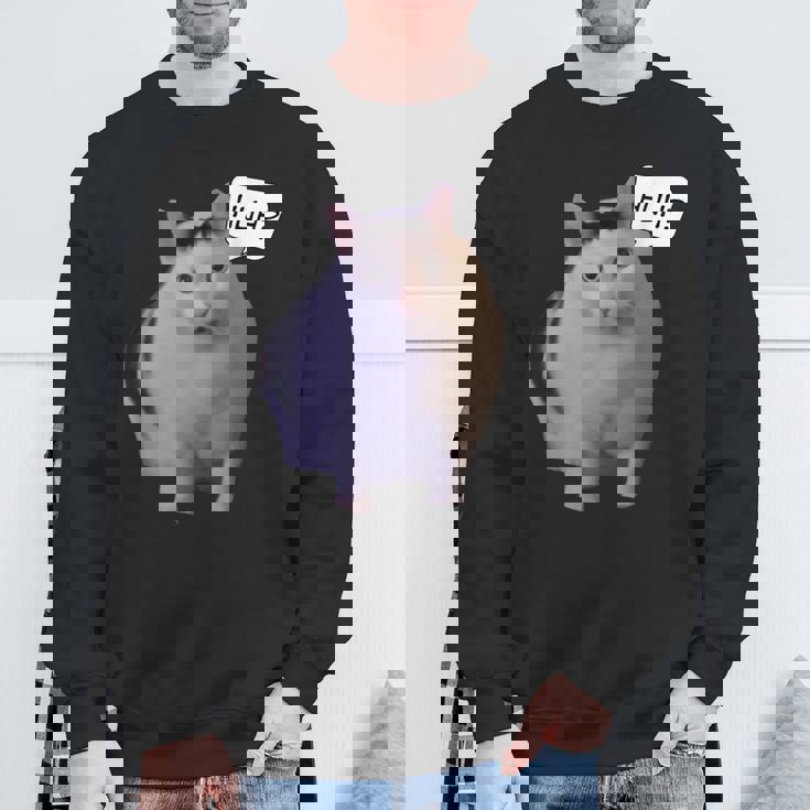 ミームハァキャット面白い スウェットシャツ 高齢者への贈り物