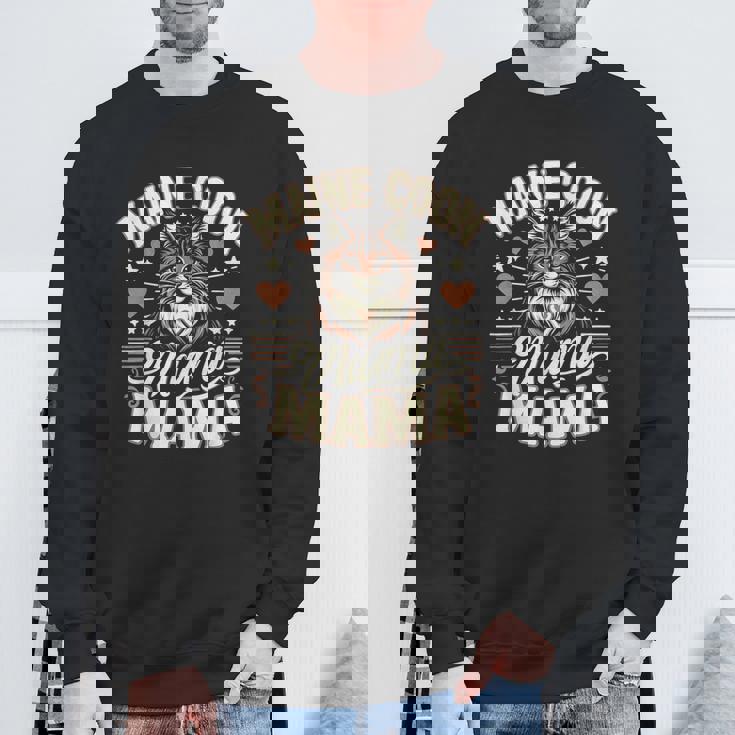 メインクーン猫種ペット-メインクーンママ スウェットシャツ 高齢者への贈り物