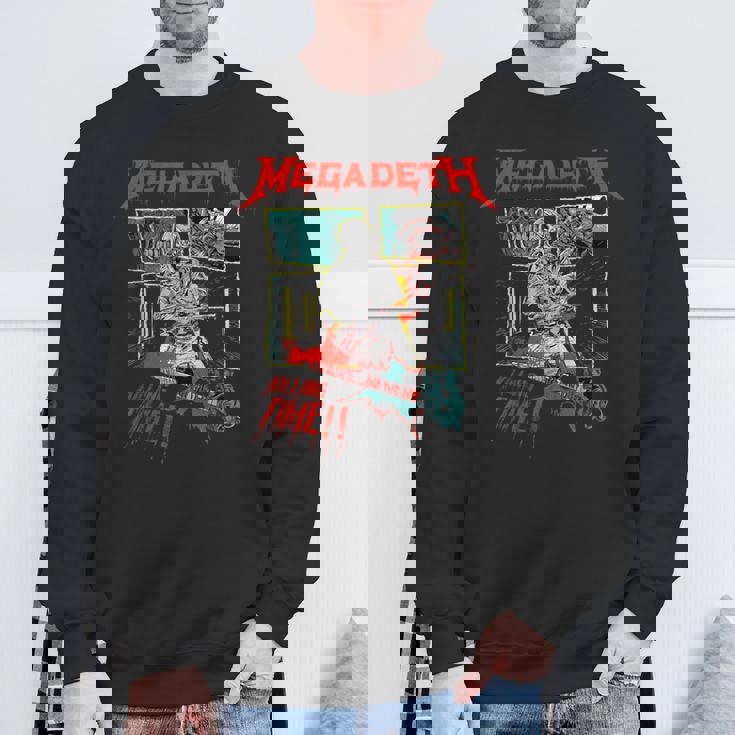 メガデス 世界をつぶす。暇つぶし。 スウェットシャツ 高齢者への贈り物