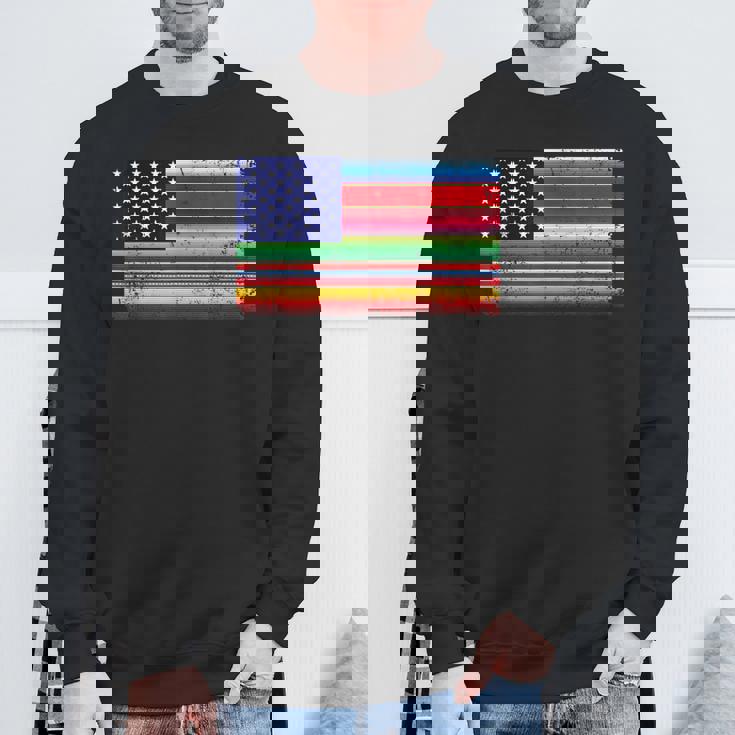 メキシコ アメリカ 国旗 アメリカ セラペ シンコ デ マヨ パーティー スウェットシャツ 高齢者への贈り物