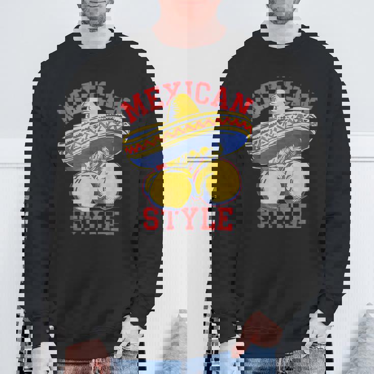 メキシコボクシングスタイル メキシコ国旗 メキシコボクシングスタイルフラッグ スウェットシャツ 高齢者への贈り物