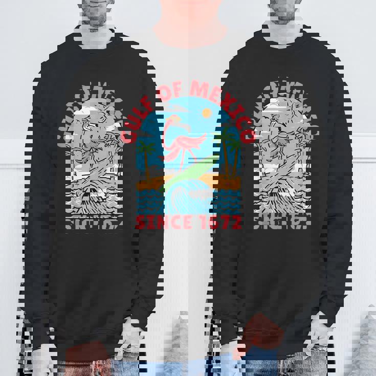 メキシコ湾 フラミンゴ メキシコ湾 1672年以来 スウェットシャツ 高齢者への贈り物