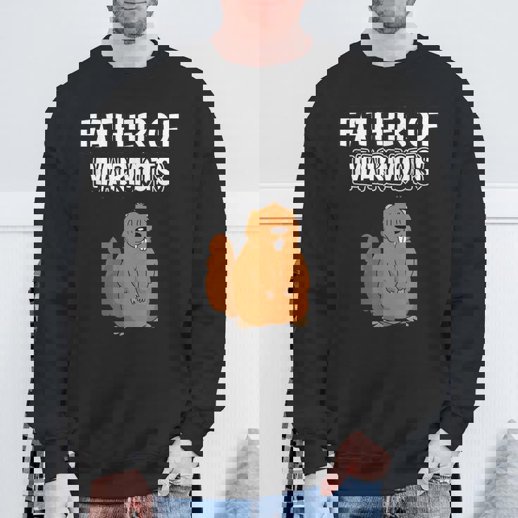 メンズ・ボーイズ・マーモット・パパ 父の日 マーモットの父 スウェットシャツ 高齢者への贈り物