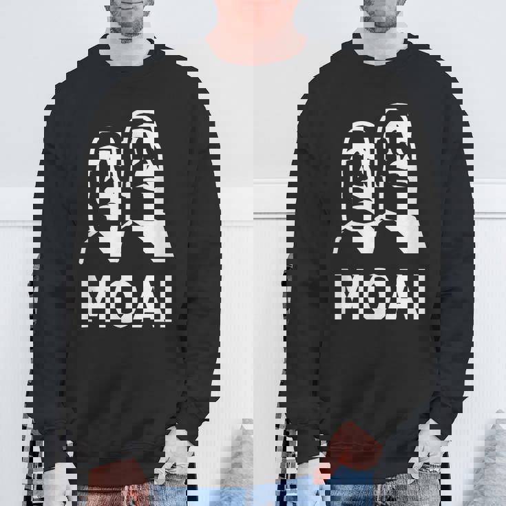 モアイ像 イースター島の頭 ポリネシア スウェットシャツ 高齢者への贈り物