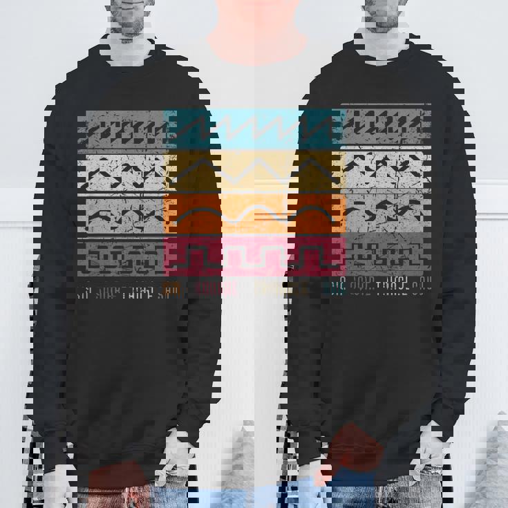 モジュラー シンセサイザー テクノ ビンテージ アナログ 波形 スウェットシャツ 高齢者への贈り物