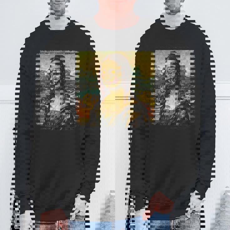 モナリザ ゾンビ ハロウィン 美術教師 モナリザ スウェットシャツ 高齢者への贈り物