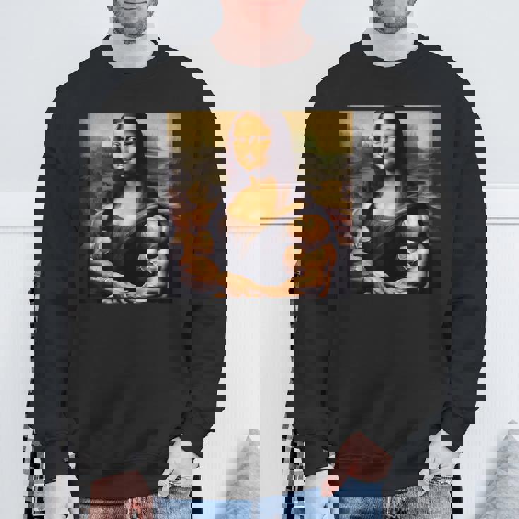 モナリザ 筋肉付き おもしろギフト スウェットシャツ 高齢者への贈り物