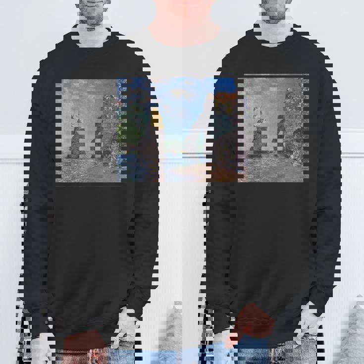 モネのエトルタの断崖 スウェットシャツ 高齢者への贈り物