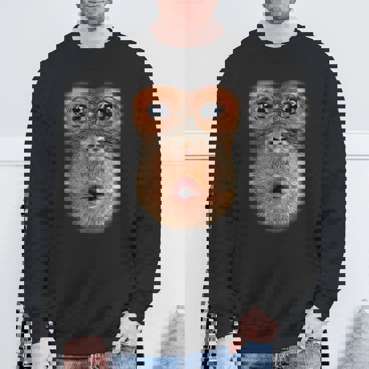 モンキーフェイスブレスファニーメンズレディースハロウィンコスチューム スウェットシャツ 高齢者への贈り物