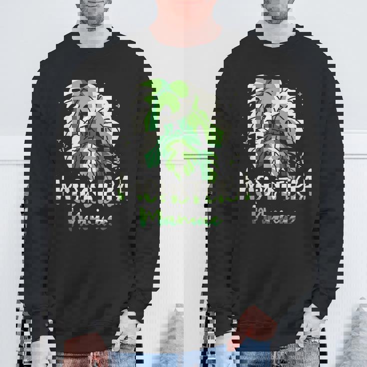 モンステラ 植物 ガーデニング 庭好き 庭師 観葉植物 スウェットシャツ 高齢者への贈り物