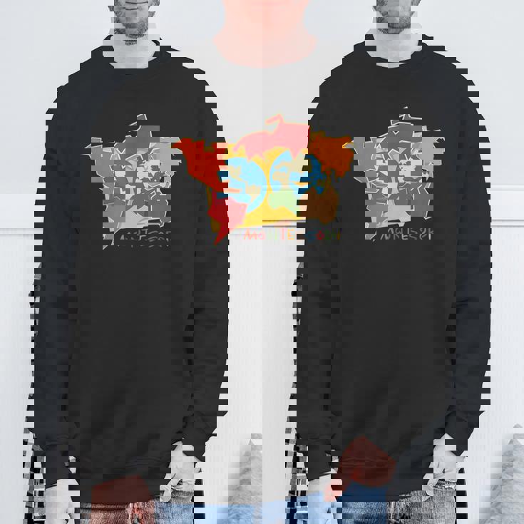 モンテッソーリ大陸の地図 スウェットシャツ 高齢者への贈り物