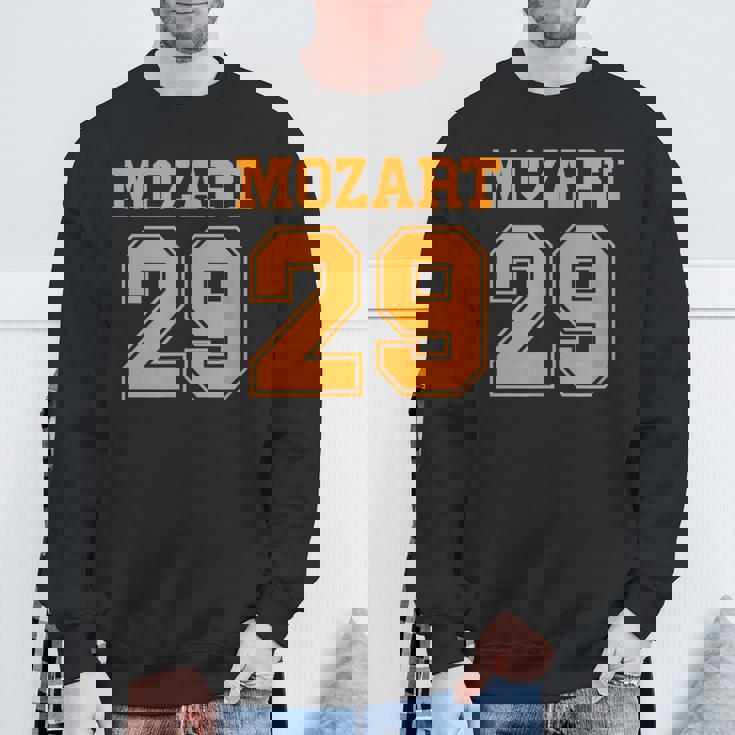 モーツァルト29交響曲面白いスポーツ Mozart 29 スウェットシャツ 高齢者への贈り物