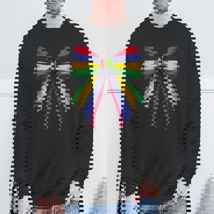 モーリシャス国旗 モーリシャスのプライド コケットリボン スウェットシャツ 高齢者への贈り物