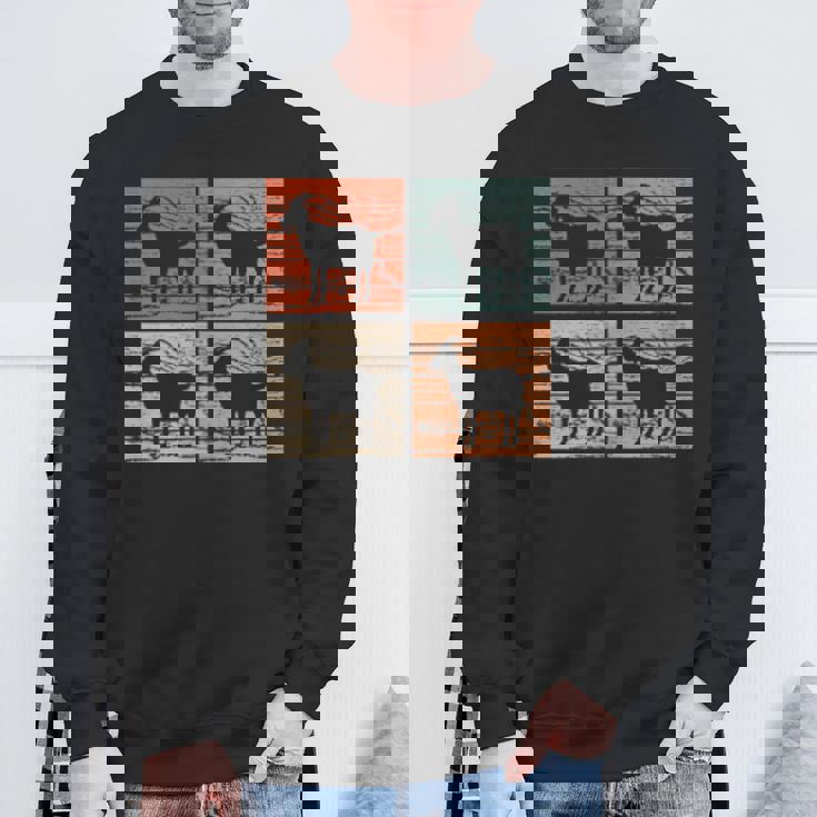 ヤギ レトロスタイル ヤギ好き ヤギ スウェットシャツ 高齢者への贈り物