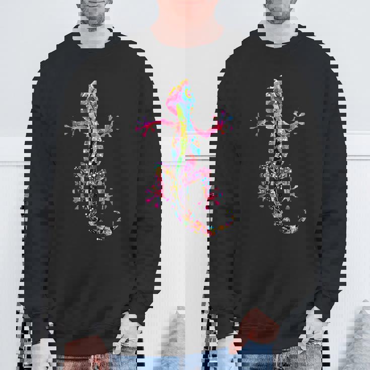 ヤモリ モチーフ トカゲ 爬虫類 ヤモリ トカゲ イグアナ ヤモリ スウェットシャツ 高齢者への贈り物