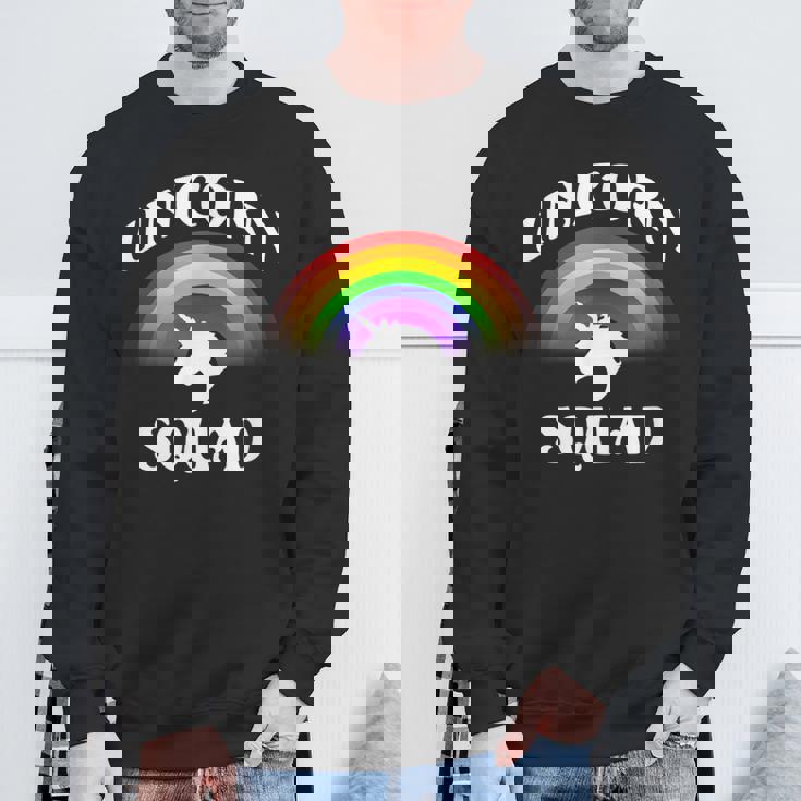 ユニコーン分隊チームユニコーンアパレルかわいいユニコーン恋人ギフト スウェットシャツ 高齢者への贈り物