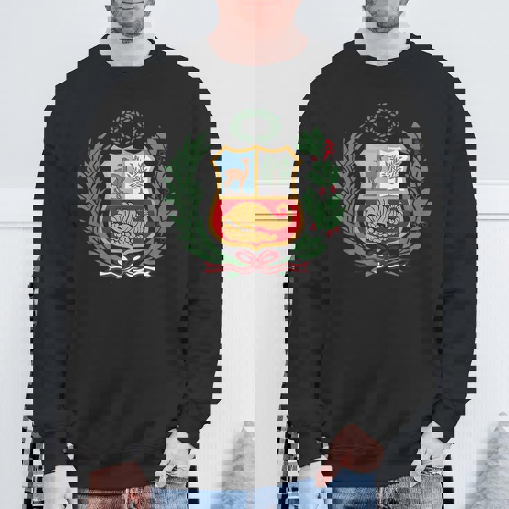 ユニセックス ペルーポロ ペルーストライプ レッド フットボール サッカー クレスト スウェットシャツ 高齢者への贈り物