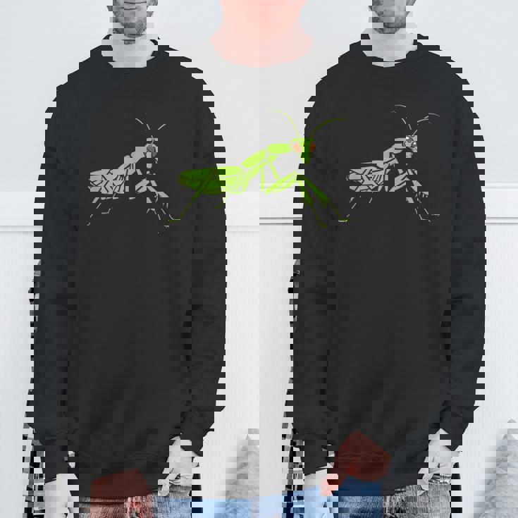 ユーモアのあるカマキリの昆虫 シンプルなカマキリ スウェットシャツ 高齢者への贈り物
