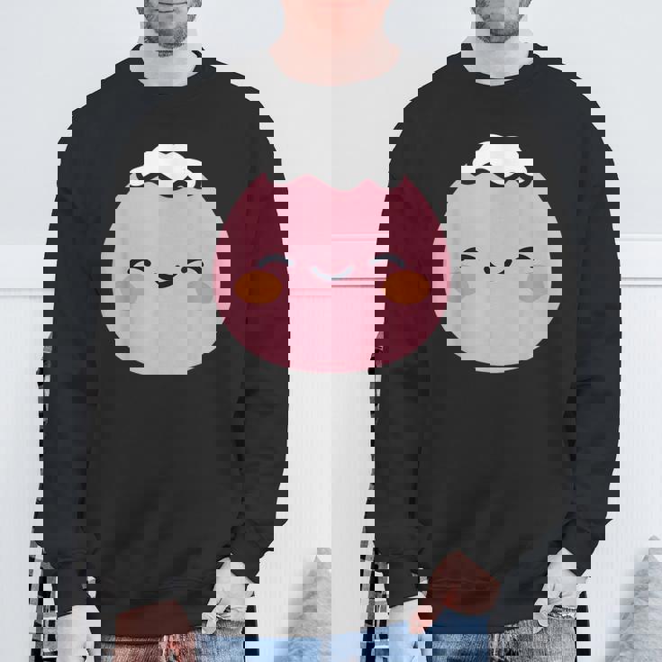 ユーモア餅 シンプルでミニマルな和スイーツ餅 Mochi スウェットシャツ 高齢者への贈り物