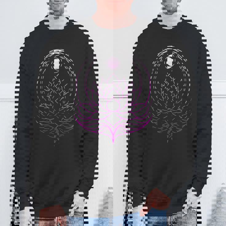 ヨガと瞑想用の月付きヨガ衣装ロータス ナマステ スウェットシャツ 高齢者への贈り物