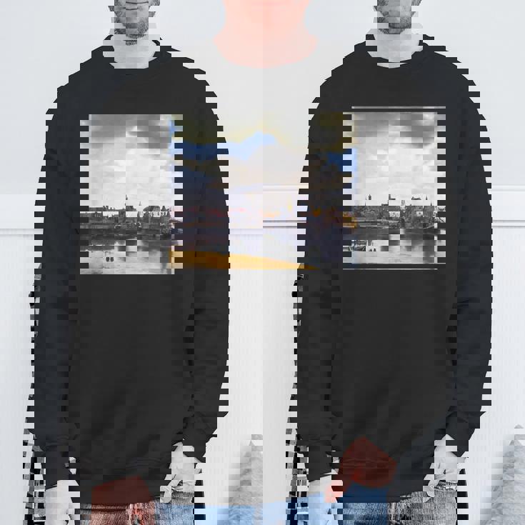 ヨハネス・フェルメールによるデルフトの眺めゲジヒト・オプ・デルフト 1661 スウェットシャツ 高齢者への贈り物