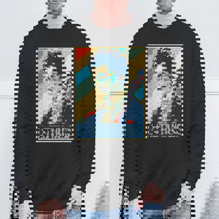 ヨハン・シュトラウス ポスター ミュージシャン 作曲家 スウェットシャツ 高齢者への贈り物