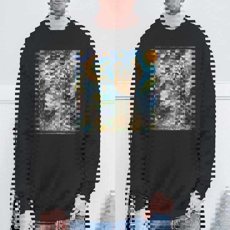 ヨークシャーテリア 星月夜シャツ ヴィンセント・ヴァン・ゴッホ ヨーキー スウェットシャツ 高齢者への贈り物