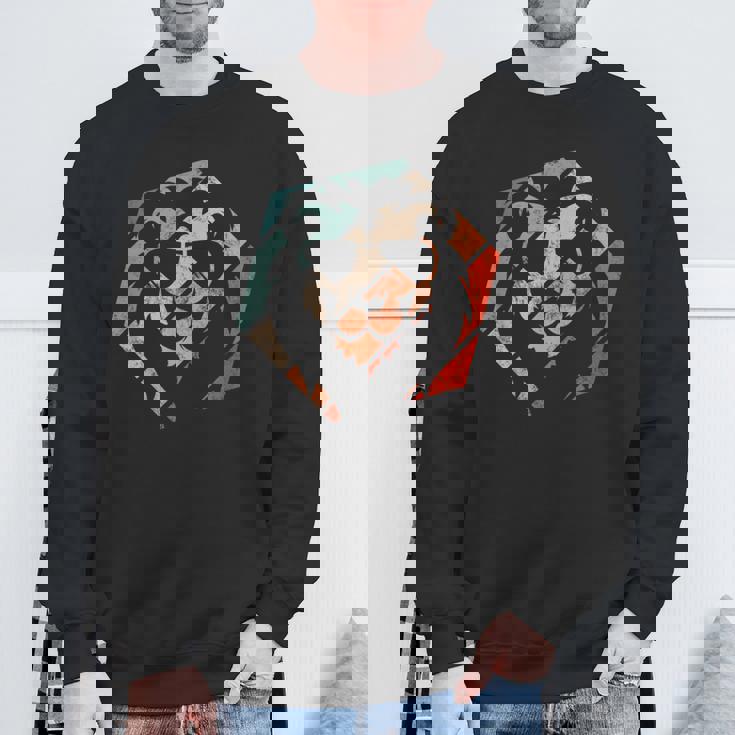 ライオン レトロスタイル ビンテージ スウェットシャツ 高齢者への贈り物