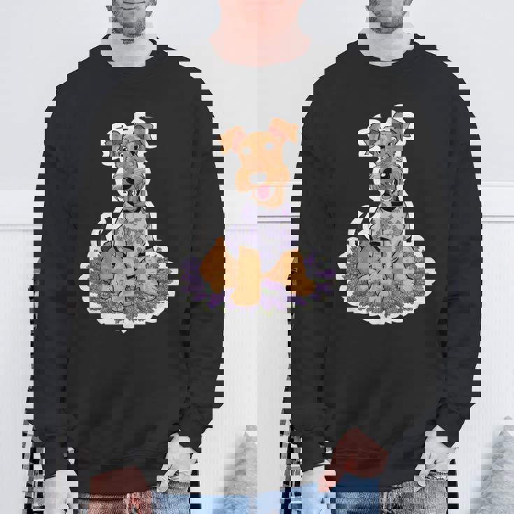 ライラックのエアデール テリア スウェットシャツ 高齢者への贈り物