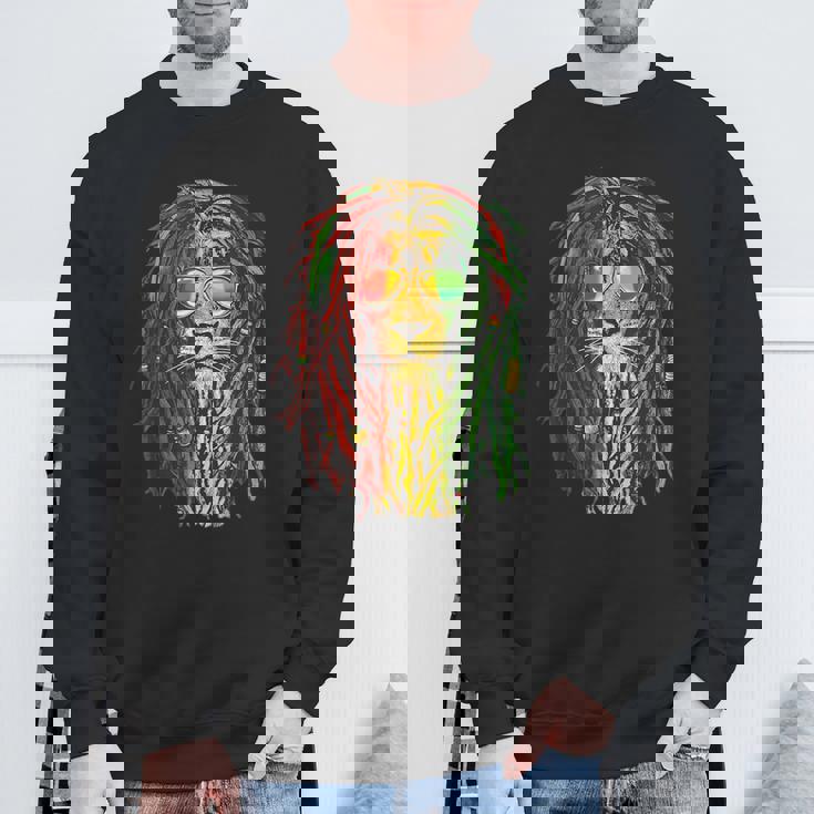 ラスタライオン クール ドレッドロック ラスタファリ ラスタ愛好家用 スウェットシャツ 高齢者への贈り物