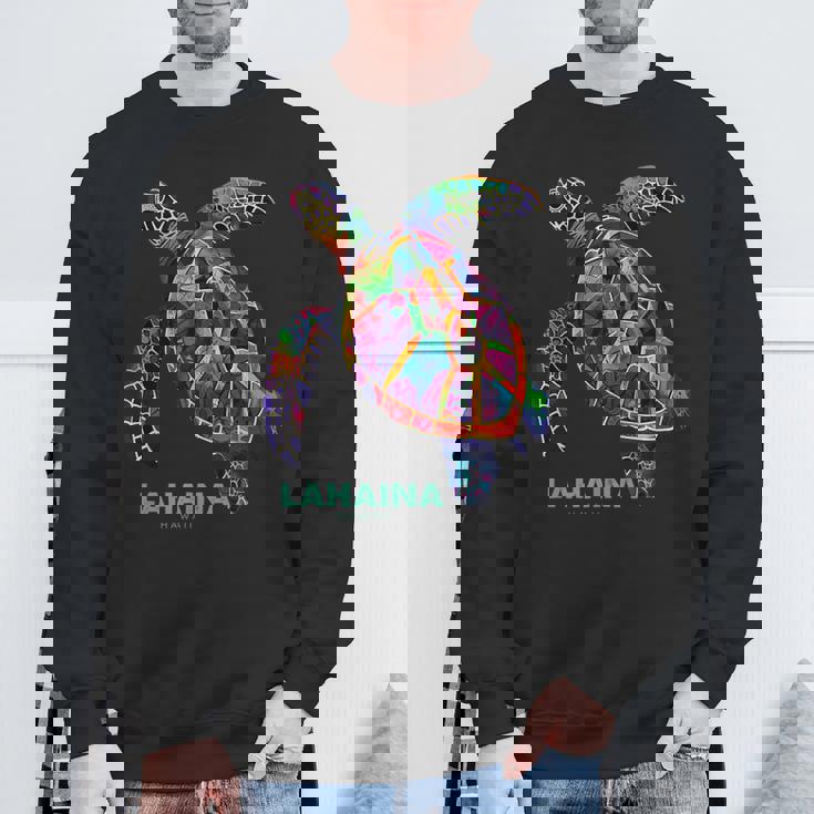 ラハイナ マウイ ハワイ ティー ダイビング バケーション サーフィン ウミガメ スウェットシャツ 高齢者への贈り物