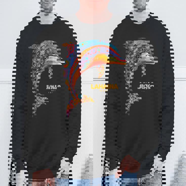 ラハイナ マウイ ハワイ ティー ハワイアン ダイビング バケーション イルカ スウェットシャツ 高齢者への贈り物