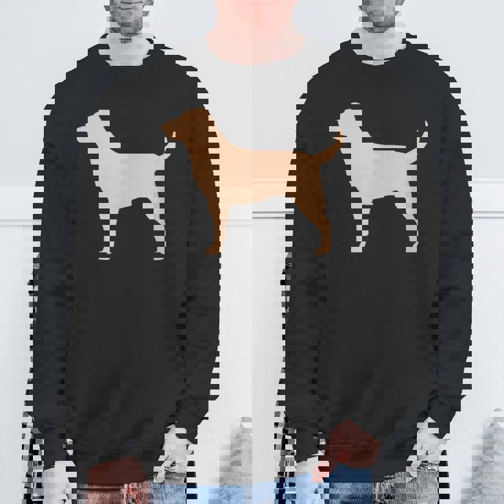 ラブラドールレトリバー 犬のシルエット スウェットシャツ 高齢者への贈り物