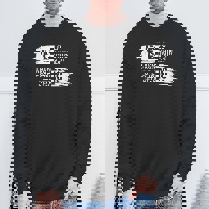 ランニング愛好家 ユーモア スローガン ランナー用 スウェットシャツ 高齢者への贈り物