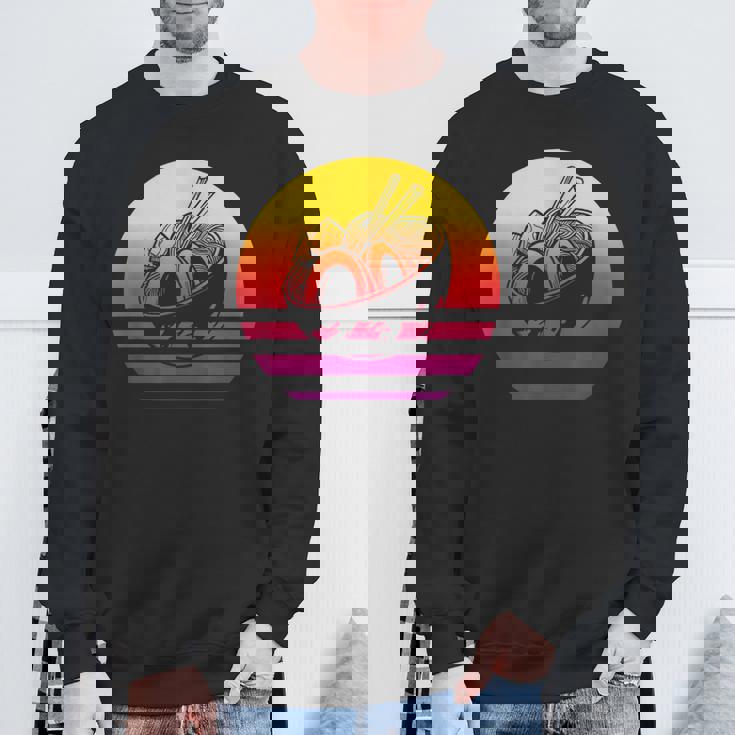 ラーメン レトロスタイル ビンテージ スウェットシャツ 高齢者への贈り物