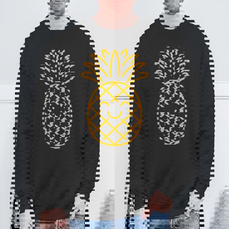 リトル パイナップル フルーツ 面白くてかわいいミニマリストのシンプルなパイナップル スウェットシャツ 高齢者への贈り物