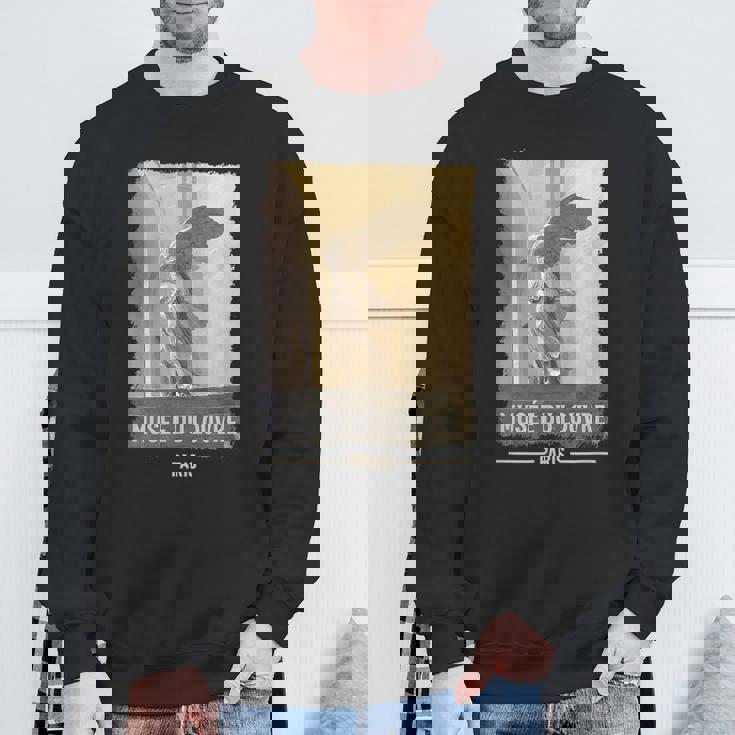 ルーヴル美術館 パリ フランス 翼のある勝利 筆プリント スウェットシャツ 高齢者への贈り物