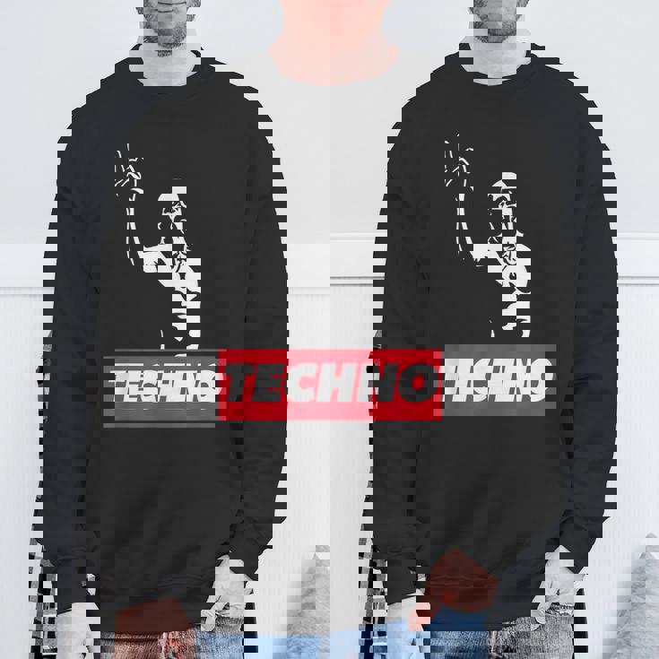 レイバー、Dj、ハードテクノパーティー、フェスティバルのためのテクノバイキング スウェットシャツ 高齢者への贈り物