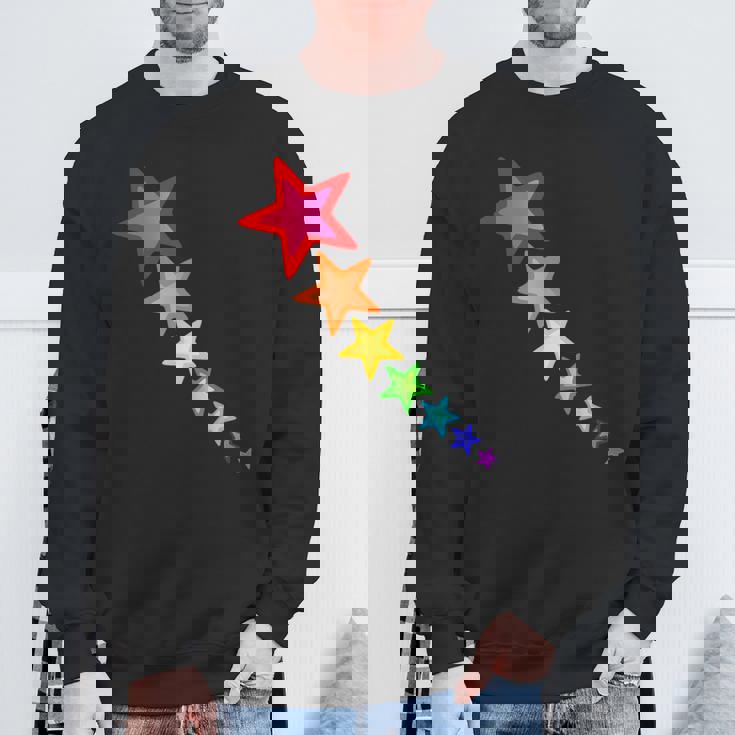 レインボーカラーの星。 スウェットシャツ 高齢者への贈り物
