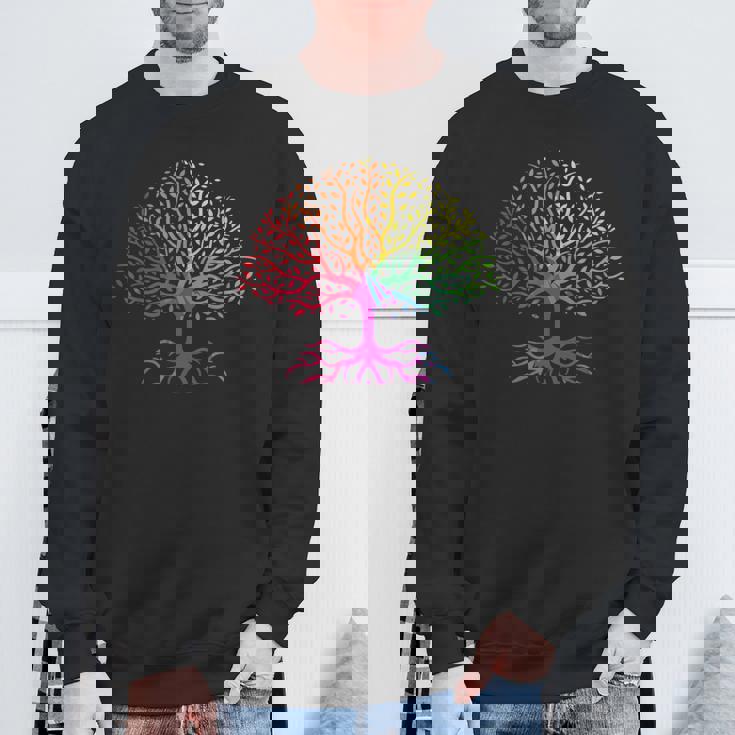レインボーフラッグ ツリー・オブ・ライフ Lgbt ゲイ・プライド月間 Lgbtqアライ スウェットシャツ 高齢者への贈り物