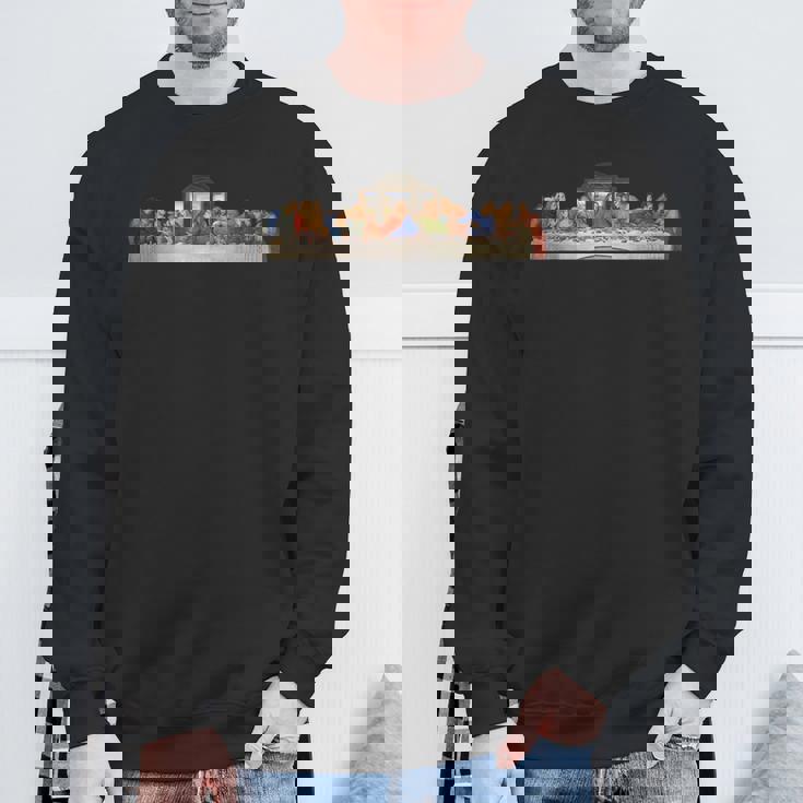 レオナルド・ダ・ヴィンチによる最後の晩餐ルネッサンスの絵画 スウェットシャツ 高齢者への贈り物