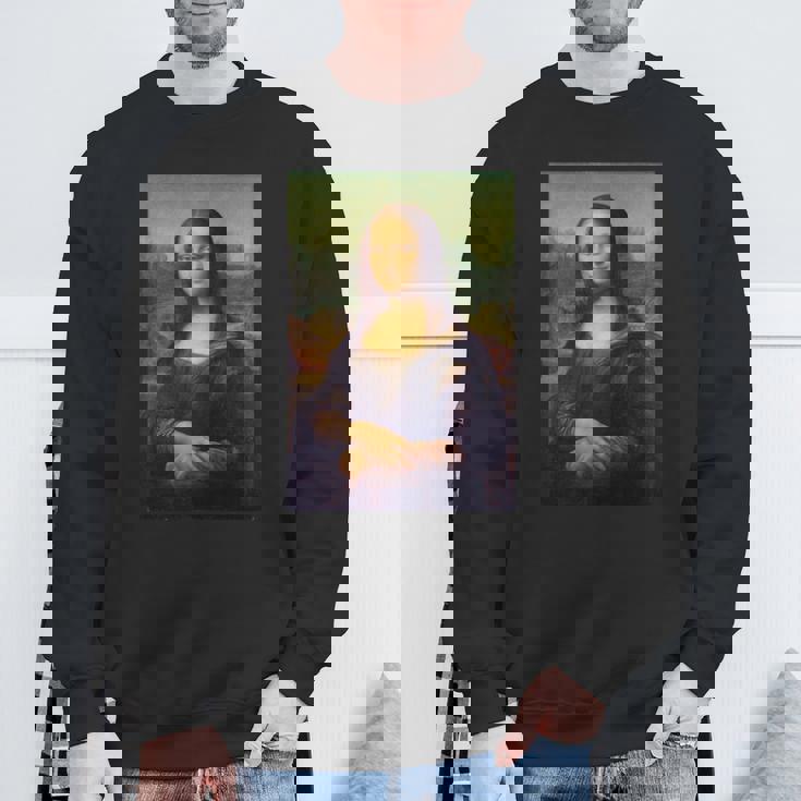 レオナルド・ダ・ヴィンチのモナリザ 長袖tシャツ スウェットシャツ 高齢者への贈り物