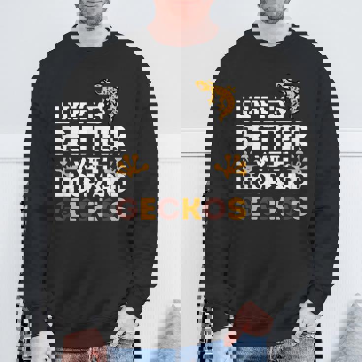 レオパード・ゲッコー愛好家 レオパード・ゲッコーと一緒なら人生はもっと楽しくなる スウェットシャツ 高齢者への贈り物