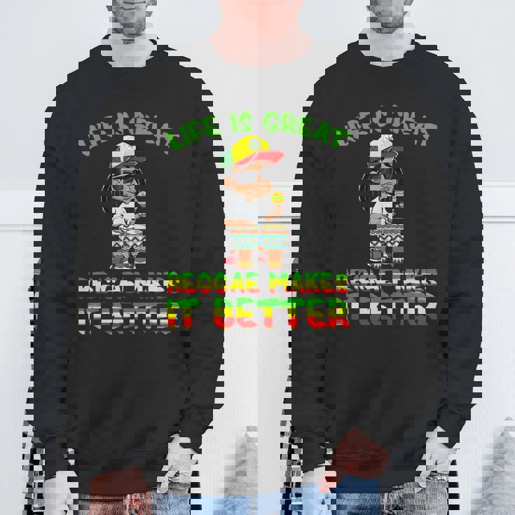 レゲエジャマイカ音楽 ラスタラスタファリレゲエ スウェットシャツ 高齢者への贈り物